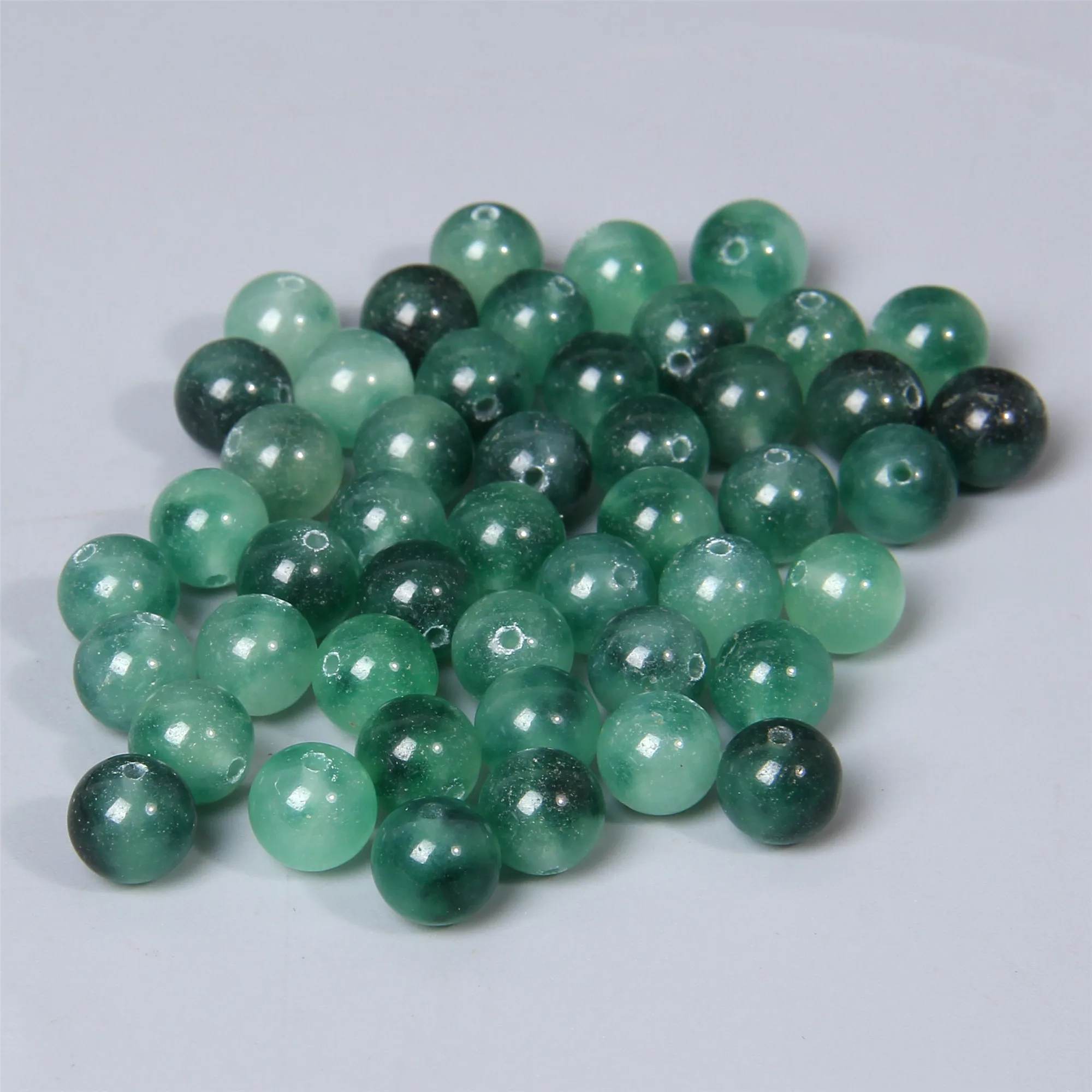 Натуральный зеленый белый нефрит jaspe драгоценный камень бусины гладкие круглые
