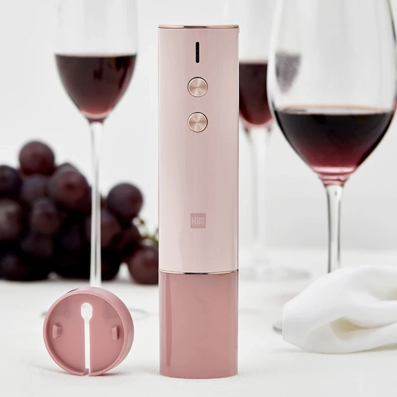 

Xiaomi Colorful Opener Red Wine Bottle Opener Electric Corkscrew cap Stopper fast Decanter Set Foil Cutter Cork Out Tool