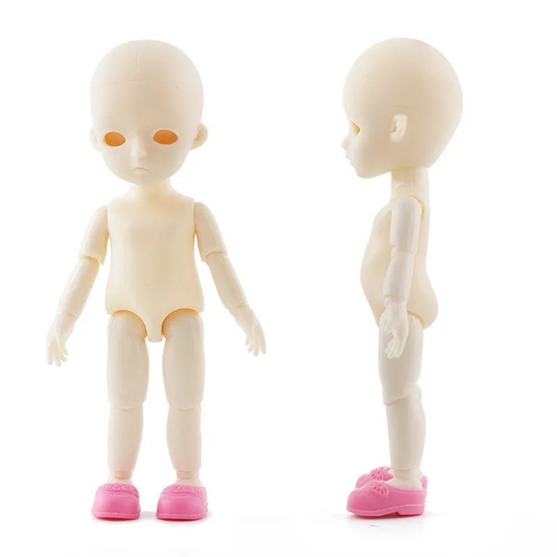 

10pc Girl Bjd Dolls 16cm Bjd Doll Body 13 Moveable Joint Ob11 Bjd Body Spherical Joint Vinyl Doll Toy With Shoes DIY Dressup Toy