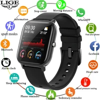 lige p8 smart watch men women smartwatch sports fitness tracker ipx7 waterproof led full touch screen suitable for android ios