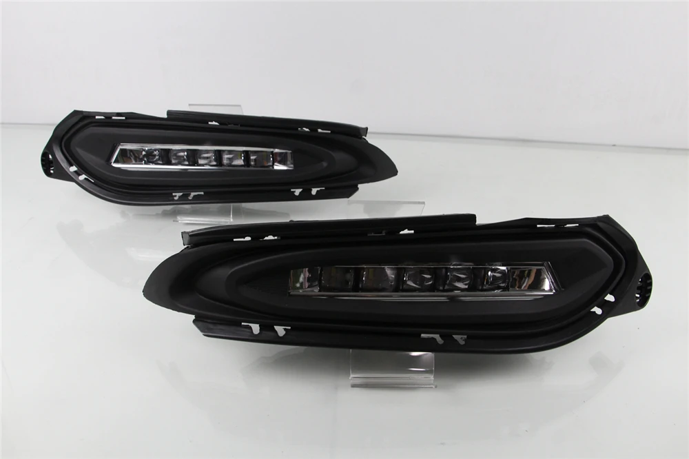 DRL для Honda hr-v HR-V 12V светодиодный автомобильный дневной ходовой свет противотуманная фара с динамическим поворотным сигналом