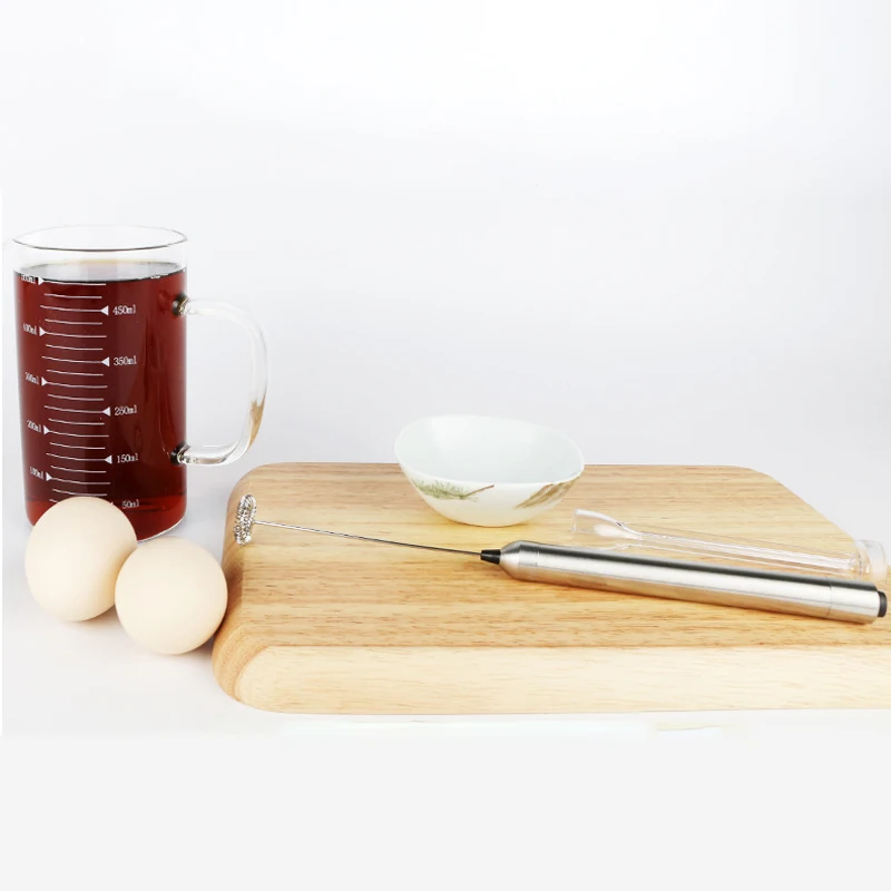 Электрический молочный пентер из нержавеющей стали ручной миксер для кофе