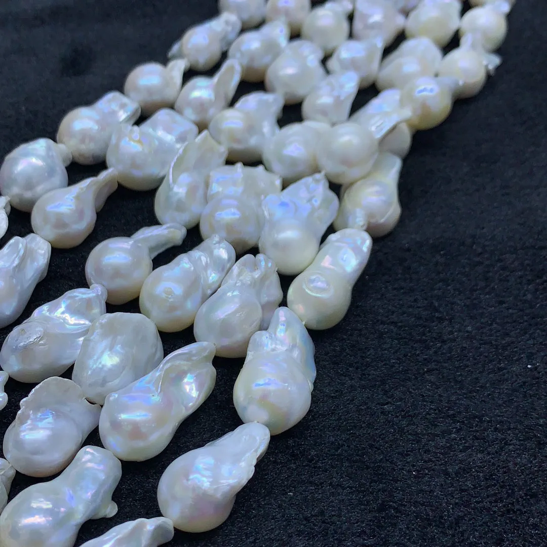 16-23mm Irregular Pearl Beads AAA Flameball Baroque Pearls For Bracelets Jewelry Making Cultured Freshwater Nucleated Pearl