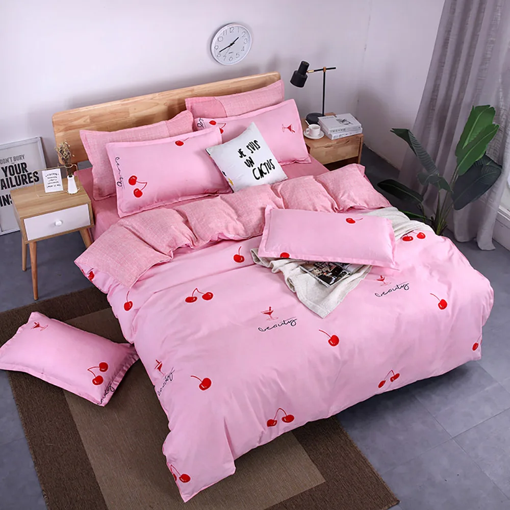 Thumпостельные принадлежности для девочек набор постельного белья вишневый