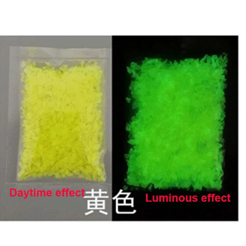 Yellow DIY светящиеся гравия фосфоресцирующий песок Романтический Небесно-Голубой аквариум флуоресцентные частицы Новогоднее украшение для вечеринки - Цвет: Yellow