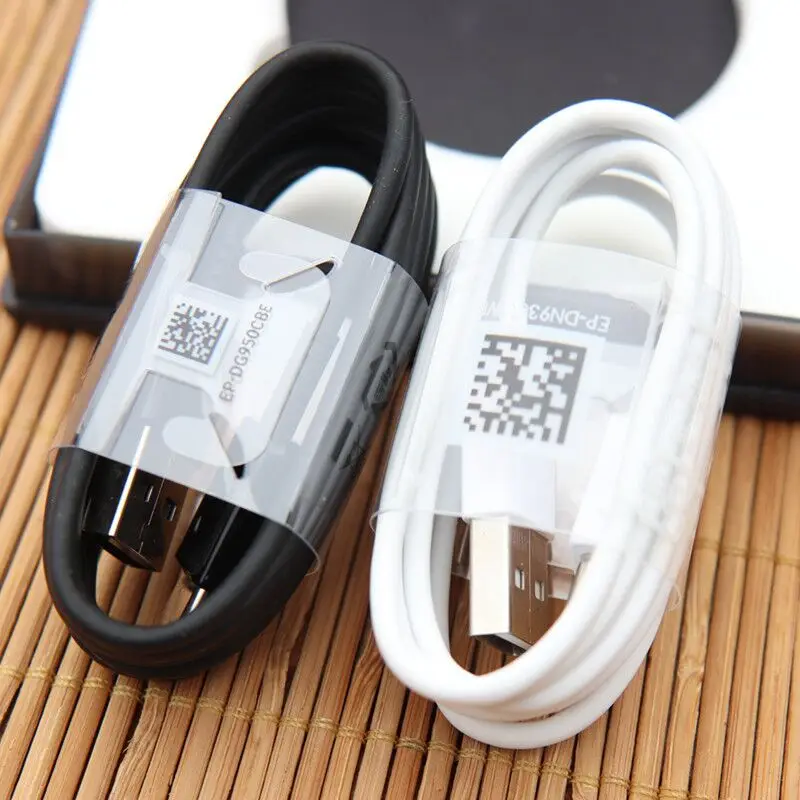 100 шт./лот 100% оригинал S8 USB черный/белый Type C 1 2 M кабель для быстрой зарядки и