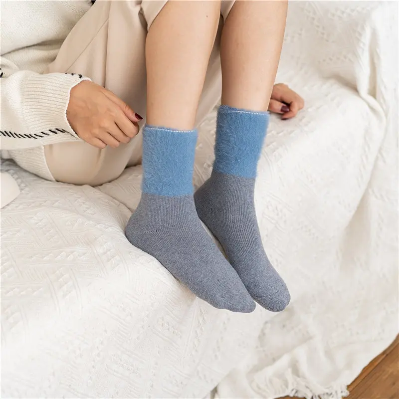 10 Pairs Per Set Autumn and Winter New Women's Socks Solid Color Female Socks Thickened Socks Floor Socks Manufacturer Wholesale
