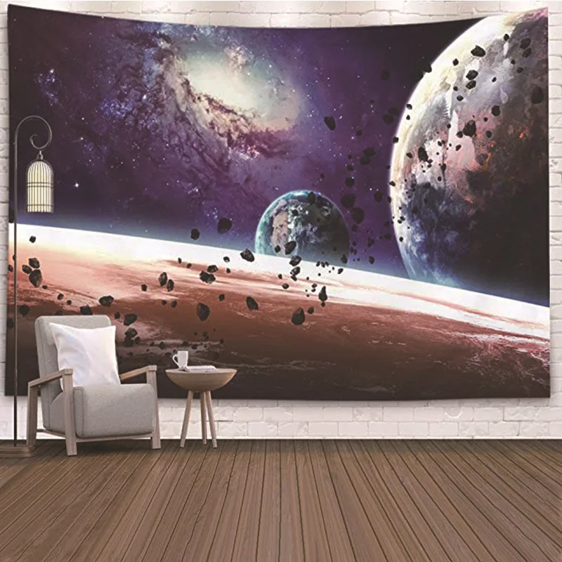 Гобелен с изображением звездной Вселенной планеты Млечного Пути астронавта