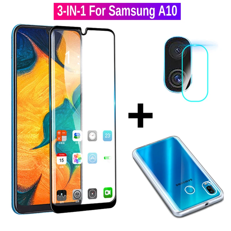 

3-IN-1 Camera Protective Glass For Samsung A10 Shockproof Case & Tempered Glass For Samsung Galaxy A10 A 10 SM A105F A105 Film