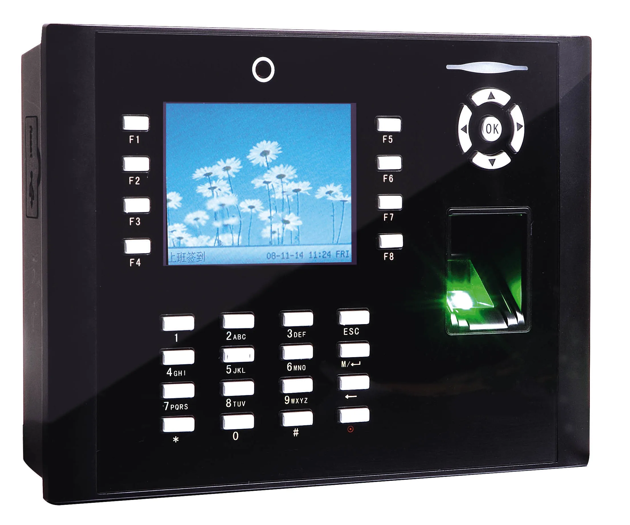 tcpip built in backup battery fingerprint access control system time attendance with web server software free global shipping