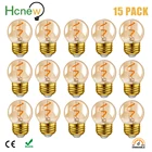 Светодиодсветильник спиральная лампа накаливания G40, 1 Вт (эквивалент 10 Вт), Энергосберегающая светодиодная лампа из янтарного стекла, E27, 220 В, 2200K, светодиодная лампа с регулируемой яркостью