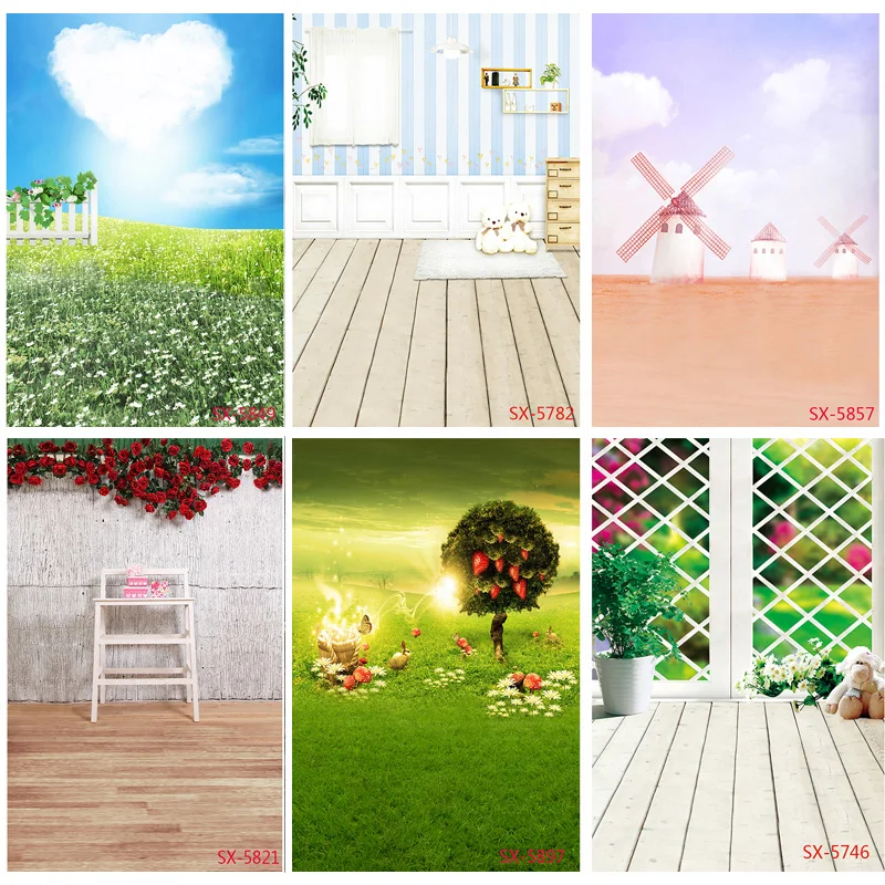 

Children Birthday Photography Backdrops Scenery Flowers Lawn Baby Newborn Portrait Photo Background Studio Props 2157 YXFL-28