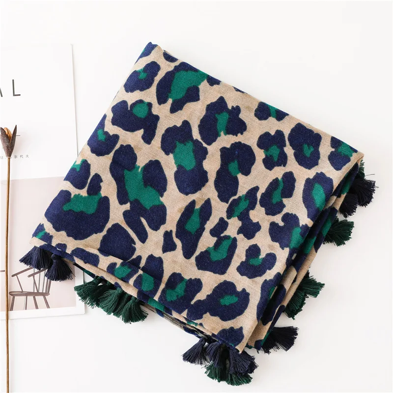

Ladies New Fashion Leopard Soft Cotton Shawl Scarf Autumn Winter Muffler Headband Foulard Sjaal Wrap Hijab Snood Shawl Wrap