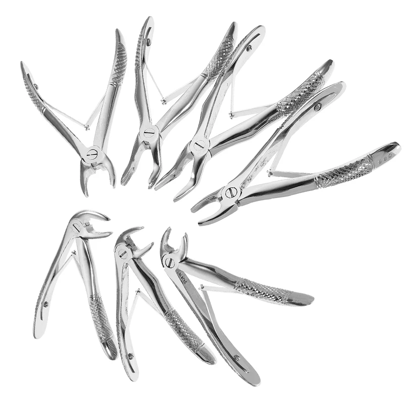 Stainless Steel Dental Forceps Children s Tooth Extraction Forcep Pliers Kit Orthodontic Dental Lab Instruments Tools