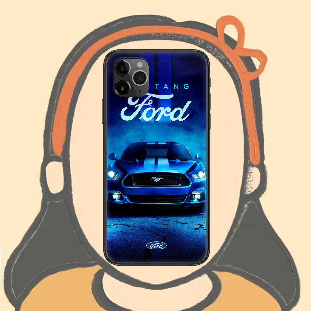 

Ford car Phone Case For Iphone 4 4s 5 5S SE 5C 6 6S 7 8 Plus X XS XR 11 12 Mini Pro Max 2020 black Shell Pretty Coque Painting