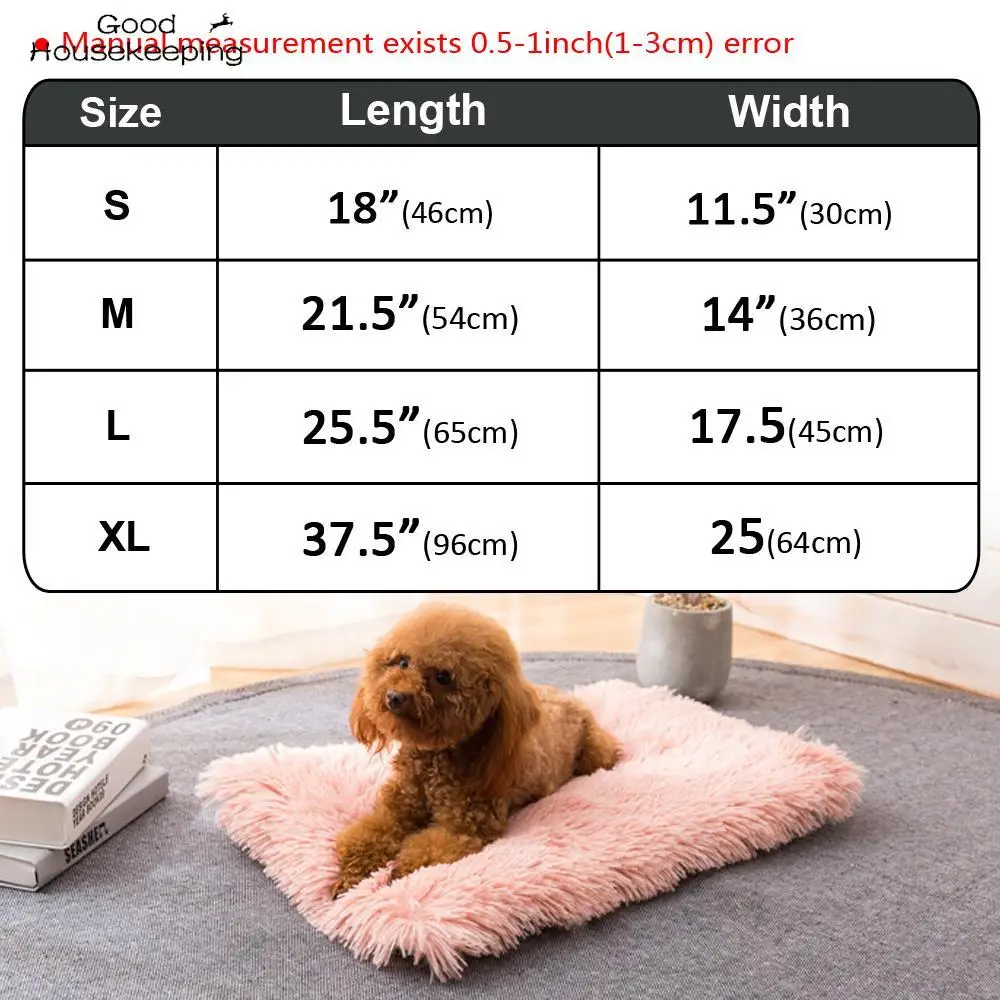 

Winter Dog Bed Mat Soft Fleece Pet Cushion House Warm Puppy Cat Sleeping Bed Blanket For Small Large Dogs Cats Kennel Cama Perro