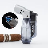 bbq triple torch lighter 3 jet gas cigar lighter turbo windproof powerful spray gun kitchen butane pipe lighter outdoor