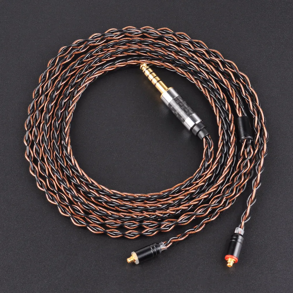 Yinyoo 3,5/4,4/2,5 мм сбалансированный MMCX для Shure SE215 se535 se846 2Pin 8 ядер посеребренный кабель для наушников для ZS10 AS10 ZSN для TRN