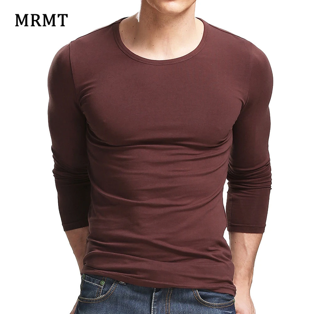 MRMT Мужская футболка 5XL с длинными рукавами Мужская однотонная повседневная мужская футболка с длинными рукавами для мужчин