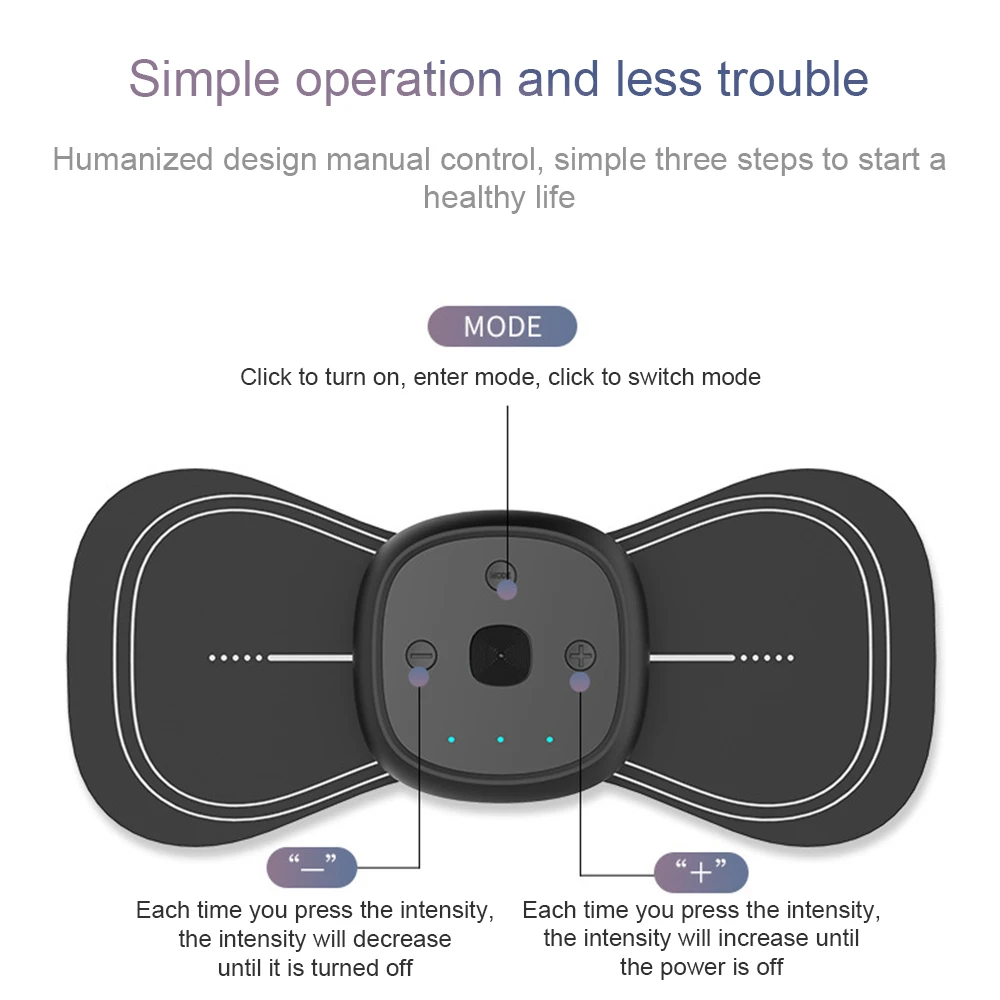 Портативный массажер мини с наклейками для шеи шейного отдела позвоночника