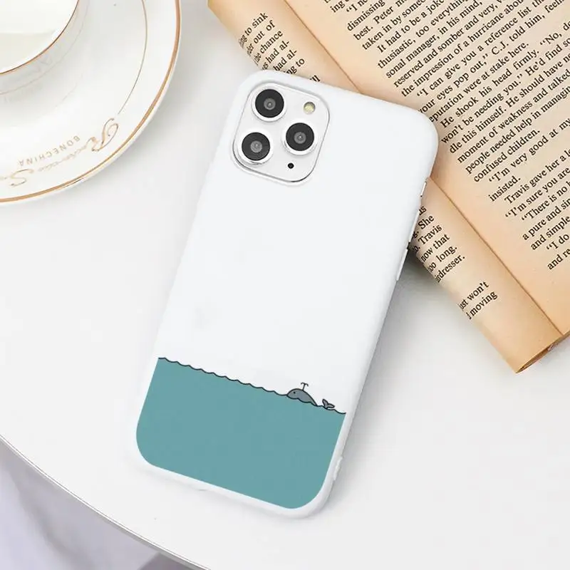 

Cartoon whale cute lovely animal Phone Case Candy Color for iPhone 6 6S 7 8 11 12 XS X SE 2020 XR mini pro Plus MAX funda
