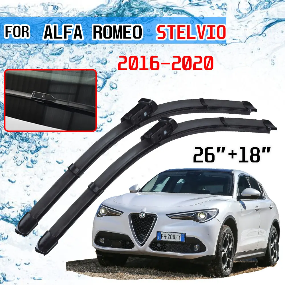 

Для Alfa Romeo стельвио 2016 2017 2018 2019 2020 аксессуары для автомобиля лобового стекла стеклоочиститель лезвия кисти резак