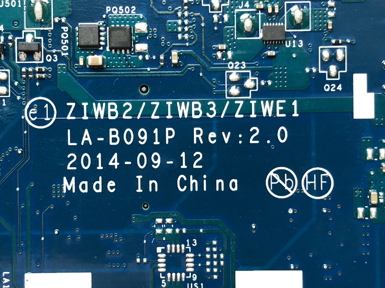 Высококачественная материнская плата ZIWB2/ZIWB3/ZIWE1 LA-B091P для Lenovo Ideapad B50-70 SR1EK I3-4005U 100%