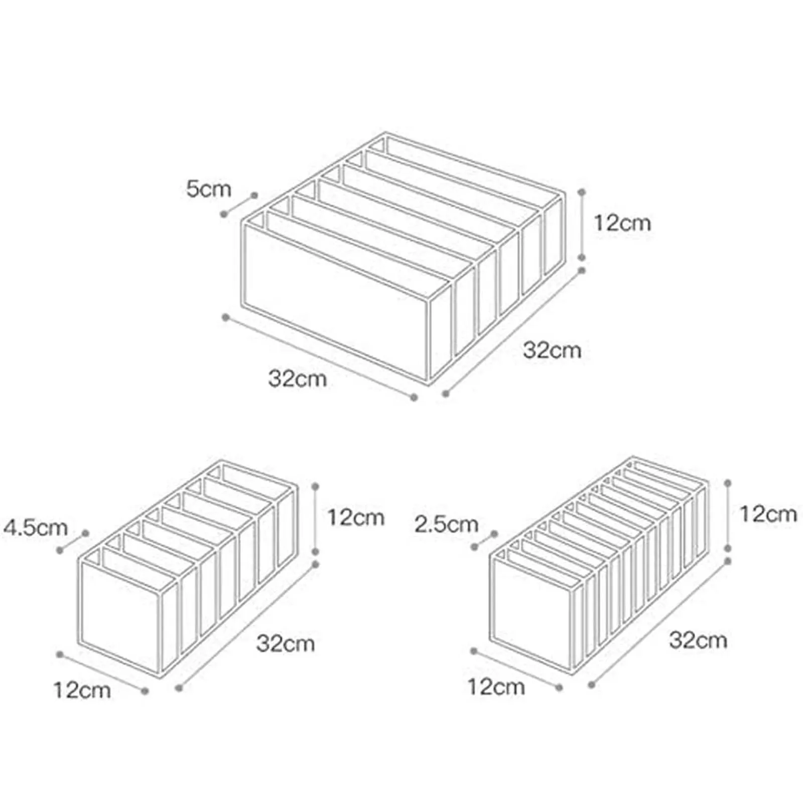 Bra Storage Boxes Underwear Clothes Organizer Drawer Nylon Divider Closet For Folding Ties Socks Shorts | Дом и сад