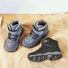 Детская обувь, осень и зима 2020, новые модные ботинки для девочек, Нескользящие Детские ботинки для мальчиков среднего и большого возраста