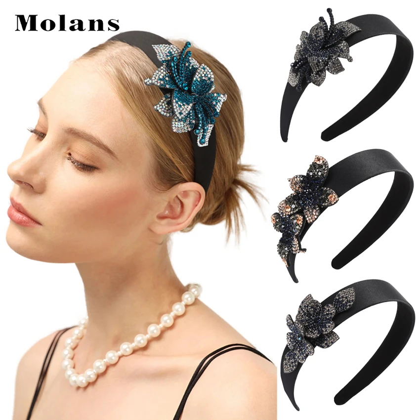 Molan Ретро Стразы Обруч-украшение для волос дамы Роскошный банкет представление