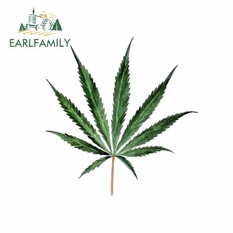 

Забавные виниловые наклейки для автомобиля, 13 см, с зелеными листьями, аксессуары автомобиля наклейки