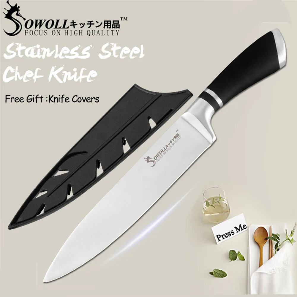 A.8 inch chef knife SOWOLL Пособия по кулинарии Кухня Ножи инструменты ручной работы Нержавеющая сталь Ножи 7-дюймовый японский Пособия по кулинарии Ножи Santoku лосось суши Ножи подарок - Цвет: A.8 inch chef knife