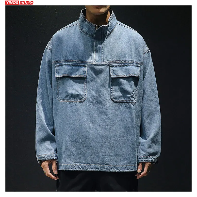Прямая поставка 2020 Осенняя уличная джинсовая куртка однотонные ветрозащитные
