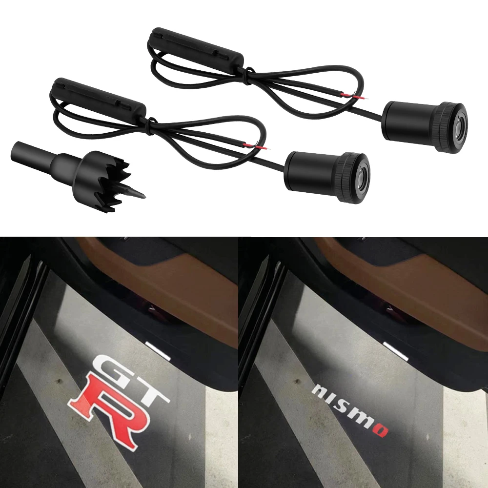 

2pcs GTR Nismo LED Laser Shadow Light Car Door Light For Nissan Altima Teana Patrol Y62 QASHQAI X-TRAIL TIIDA SUNNY SYLPHY GTR