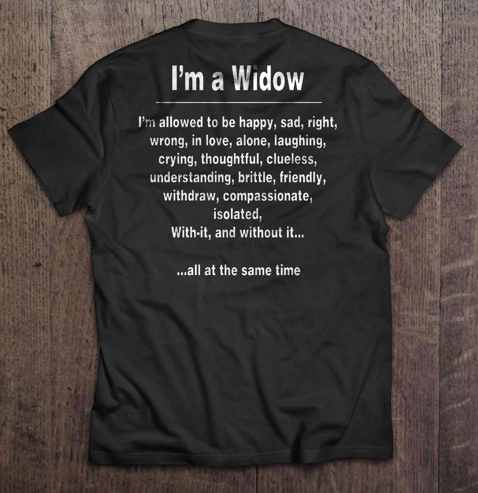 Мужская смешная футболка модная I'm A Widow я разрешен быть счастливым правым