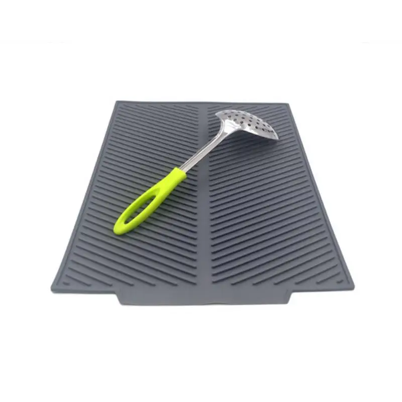 

Silicone Dish Draining Mat Drying Heat Insulation Dishes Sink Mat Foldable Home Anti Slip Drying Dishes Drain Mat Table Placemat