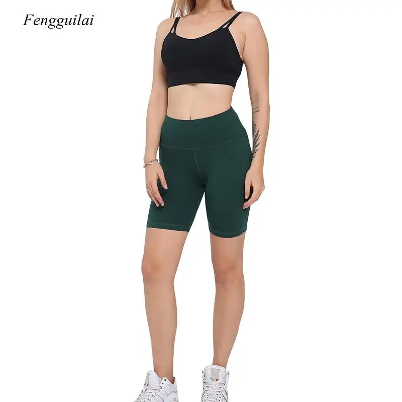 Biker Shorts Women Solid Push Up Fitness Shorts High Waist Clothing Workout Short Comfortable Female