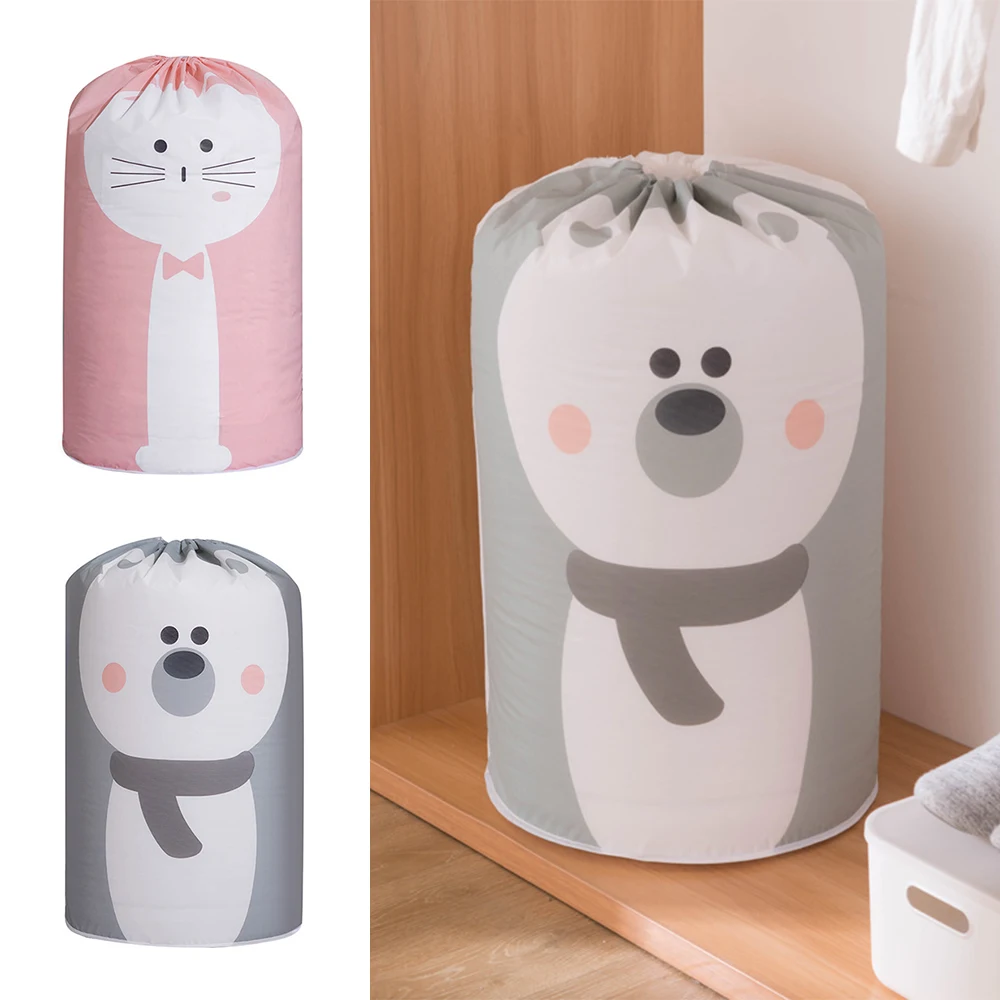 1pc PEVA Large Storage Drawstring Bag Bedroom Clothes Pillow Blanket Bags Waterproof Reusable Packing Organizer 45x83cm | Дом и сад