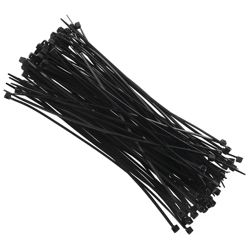100 Pcs 150 x 1.8mm Electrical Cable Tie Wrap Nylon Fastening Black | Строительство и ремонт