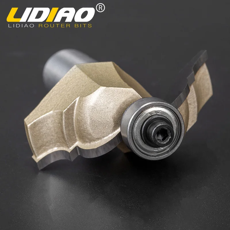 LIDIAO 1/2'' 1/4'' Professional 2 Arc Milling Cutter For Decorating Woodworking Chamfer End Mill Line Trimmer CNC Router Bits |