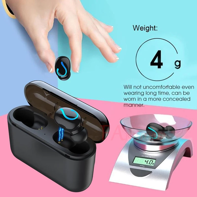 FANGTUOSI TWS беспроводные Bluetooth наушники стерео музыка гарнитура с микрофоном громкой связи вызов наушники с зарядным устройством