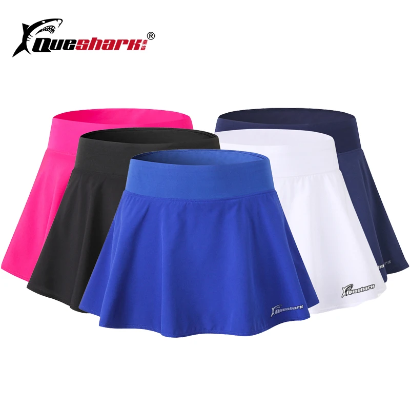 

QUESHARK Women Sports Anti Exposure Tennis Skirt Shorts Quick Dry Gym Fitness Running Yoga Jogging Badminton Shorts