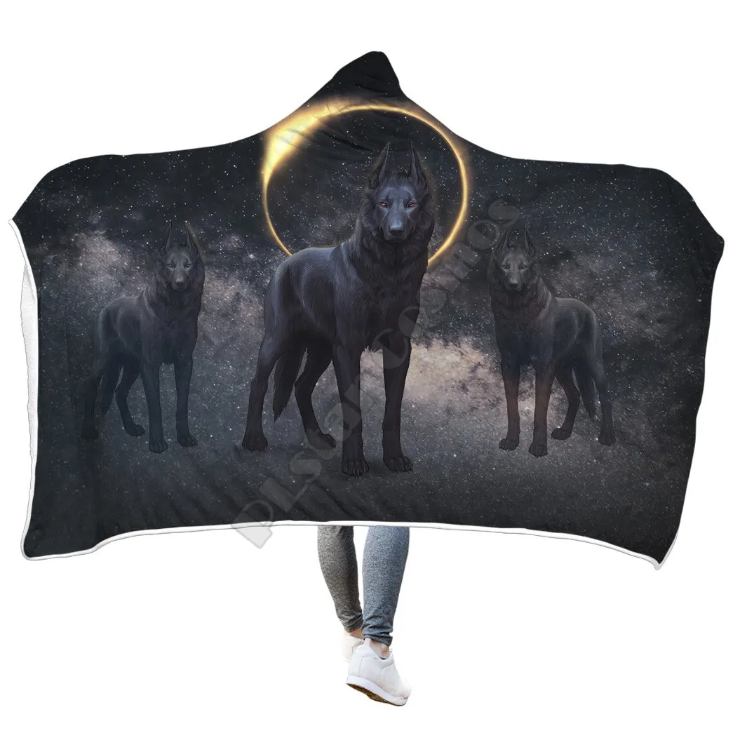 

Plstar Cosmos Dog In The Sky Hooded Blanket 3D full Printed Wearable Blanket Adults men women kids Boy Girl Blanket