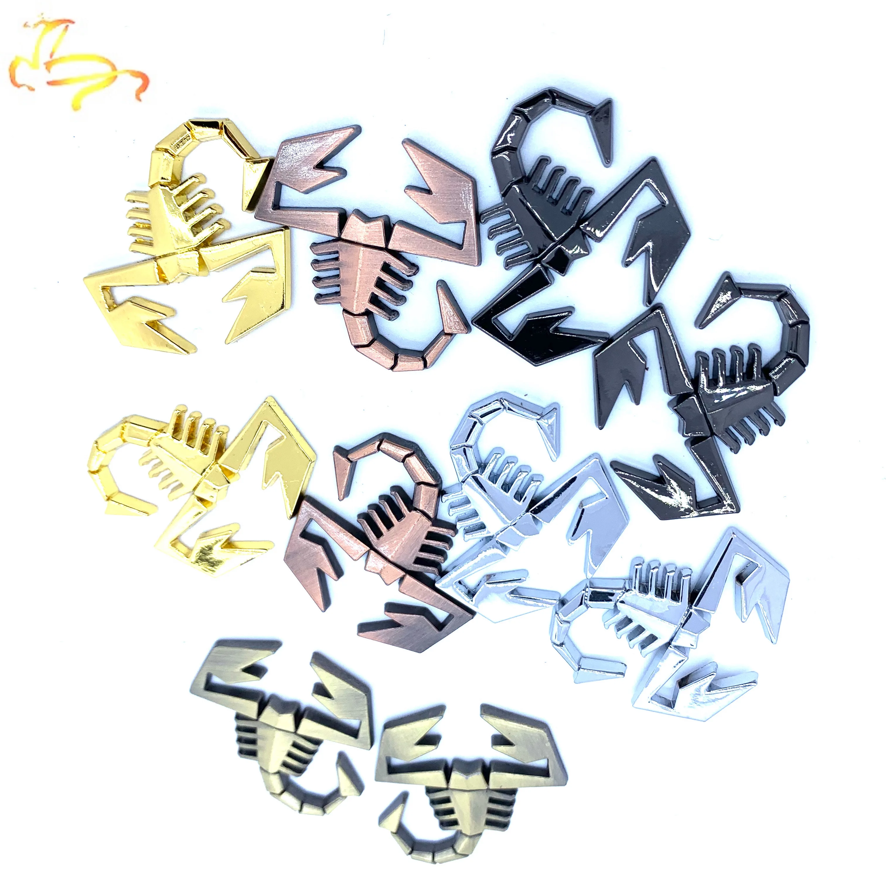 Автомобильная наклейка в виде скорпиона 2 шт. 3D клейкая эмблема автомобильный