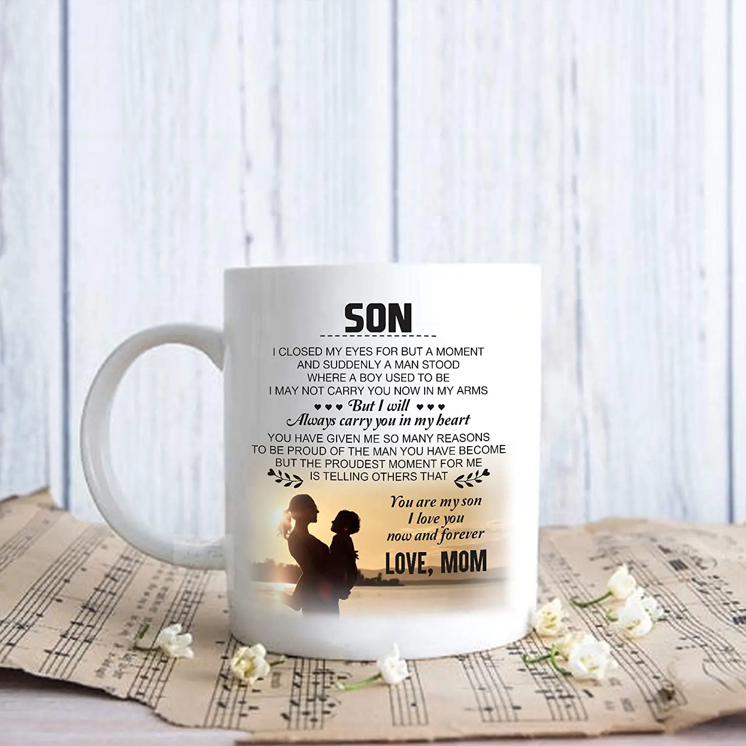 Подарок для сына от мамы кофейная кружка-11 унций керамическая чашка-День отца