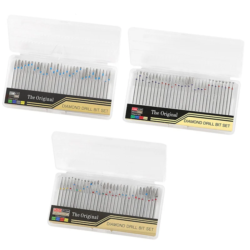 30 шт. фрезы алмазные для маникюра биты поворотный Фрезер ногтей сверлильный