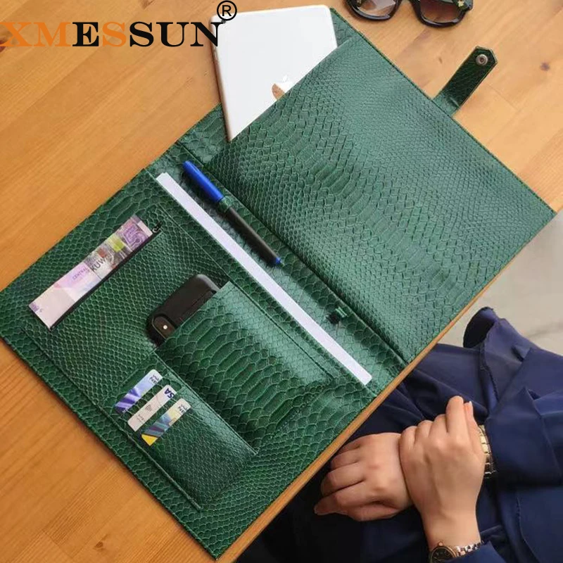 

XMESSUN Fashion Customized Folders File Laptop Embrossed Snake Pattern Pouch Bag For Macbook Air Pro 13 inch 2022 Trendy Bag