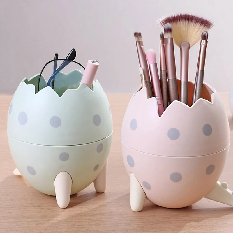 

Cute cartoon dinosaur egg tripod pen holder desktop storage box stationery storage office student children gift