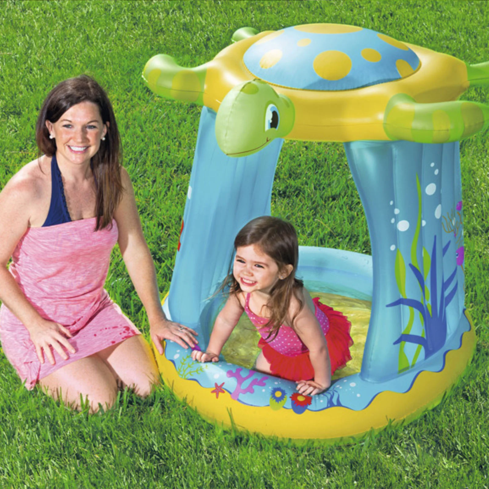 

Sun Shade Inflatable Pool Blow Up Water Fun Bathing Tub Kids Swimming Pool 5511in X 50in ordinary