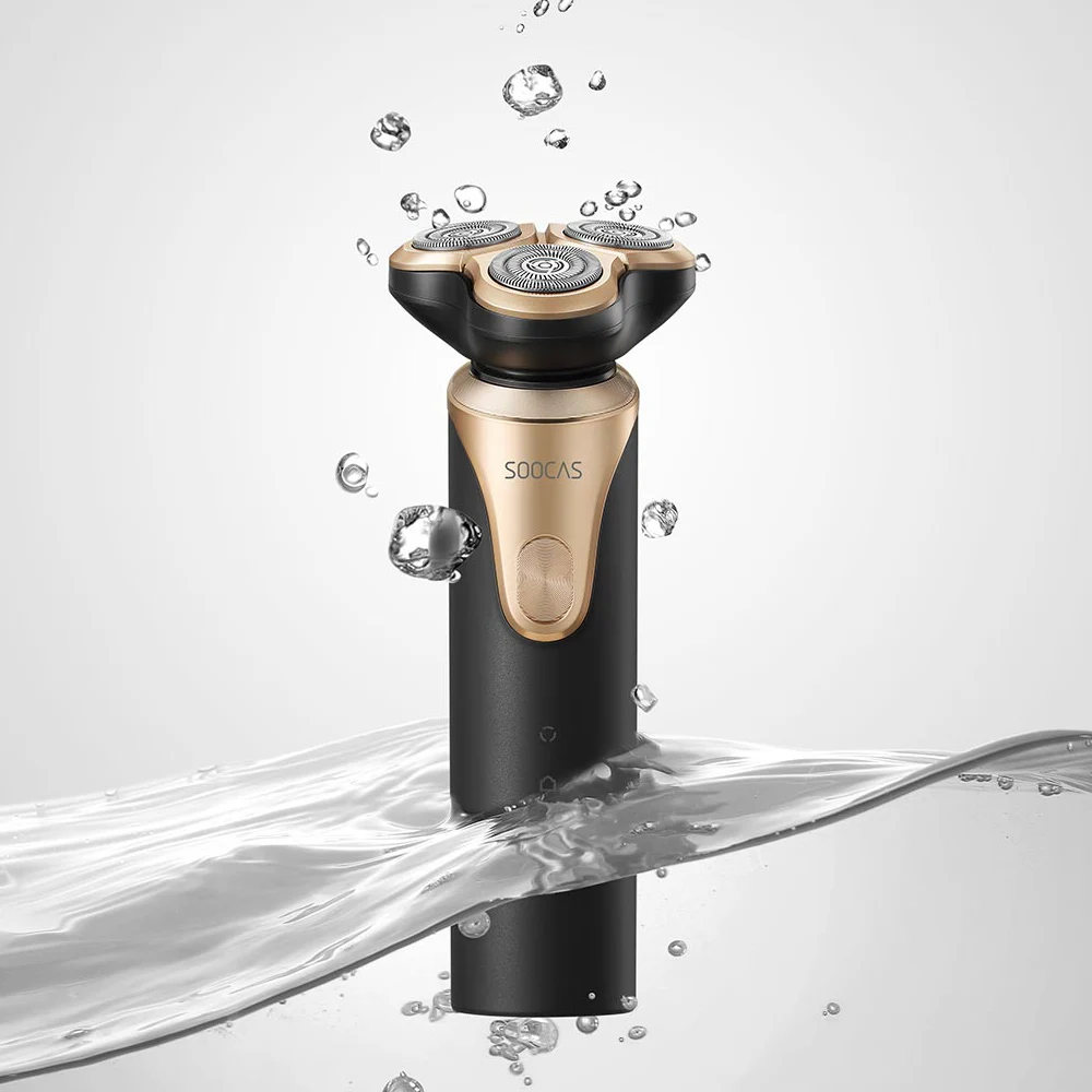 Xiaomi Mijia SOOCAS S3 электробритва для сухого влажного бритья Беспроводная USB перезаряжаемая Водонепроницаемая бритва с 3 режущими головками для мужчин